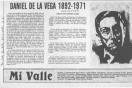 Daniel de la Vega 1892-1971  [artículo].