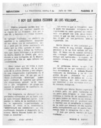 Y hoy que quería escribir de Luis Vulliamy --  [artículo] Mario E. Banic.
