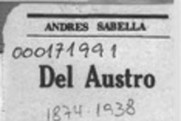 Del austro  [artículo] Andrés Sabella.
