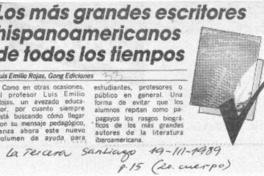 Los Más grandes escritores hispanoamericanos de todos los tiempos