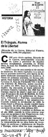 El triángulo, alumna de la libertad  [artículo] Fernando de la Lastra.
