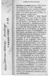 Literatura contable  [artículo].