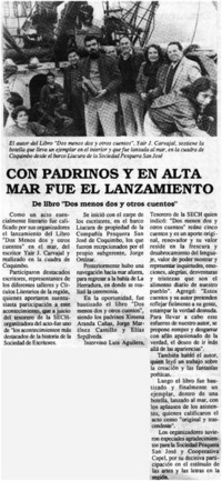 Con padrinos y en alta mar fue el lanzamiento