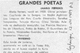Grandes poetas  [artículo].