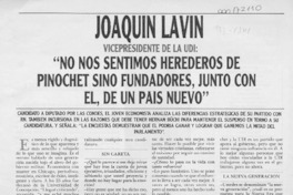 "No nos sentimos herederos de Pinochet sino fundadores, junto con él, de un país nuevo"  [artículo] Elinor Comandari.