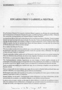 Eduardo Frei y Gabriela Mistral  [artículo].