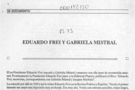 Eduardo Frei y Gabriela Mistral  [artículo].