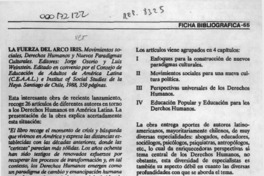 La fuerza del arco iris  [artículo] Manuel Pereira López.