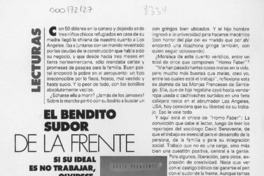 El bendito sudor de la frente  [artículo] Graciela Romero.