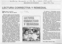 Lectura correctiva y remedial