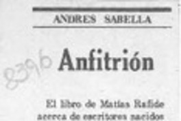 Anfitrión  [artículo] Andrés Sabella.