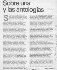 Sobre una y las antologías  [artículo] Alexis Figueroa.