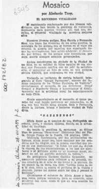 Mosaico  [artículo] Abelardo Troy.