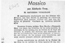 Mosaico  [artículo] Abelardo Troy.