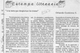 A la hora que despiertan los trenes  [artículo] Orlando Gutiérrez S.