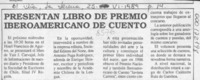 Presentan libro de premio iberoamericano de cuento  [artículo].