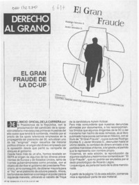 El gran fraude de la DC-UP  [artículo] Rafael Otero E.