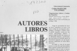 Cada mapuche un lonko  [artículo] Raúl Rupailaf Maichín.