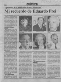 Mi recuerdo de Eduardo Frei  [artículo] Lillian Calm.