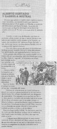 Alberto Hurtado y Gabriela Mistral