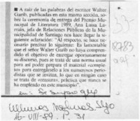 Se supo que --  [artículo]