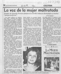 La voz de la mujer maltratada