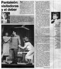 Pantaleón, visitadoras y el deber