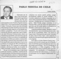Pablo Neruda de Chile  [artículo] Gabriel Millán.