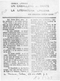 Un caballero andante en la literatura chilena  [artículo] Genoveva Cepeda Guyot.