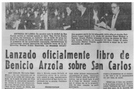 Lanzado oficialmente libro de Benicio Arzola sobre San Carlos