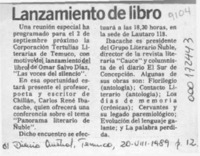 Lanzamiento de libro  [artículo].