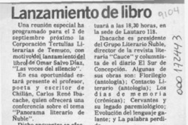 Lanzamiento de libro  [artículo].