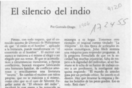 El silencio del indio  [artículo] Gonzalo Drago.