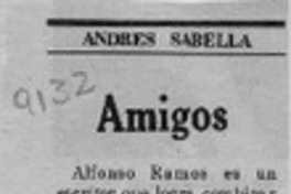 Amigos  [artículo] Andrés Sabella.