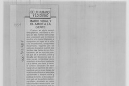 Mario Vidal y el amor a la gente