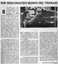 Ese desconocido mundo del trabajo