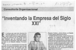 "Inventando la empresa del siglo XXI"  [artículo] Mario Livingstone.