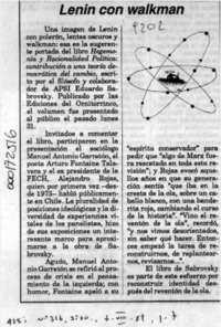 Lenin con walkman  [artículo].