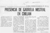 Libro sobre Gabriela Mistral  [artículo] Adolfo Schwarzenberg.