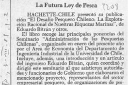 La Futura ley de pesca  [artículo].