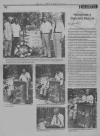 Homenaje a Gabriela Mistral