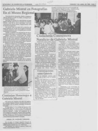 Gabriela Mistral en fotografías en el Museo Regional