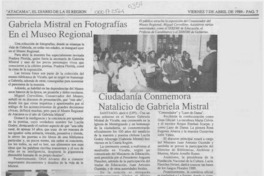 Gabriela Mistral en fotografías en el Museo Regional