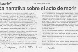 Coda narrativa sobre el acto de morir  [artículo] Juan Gabriel Araya.