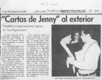 "Cartas de Jenny" al exterior  [artículo]