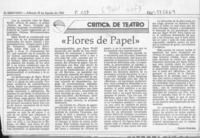 "Flores de papel"  [artículo] Carola Oyarzún.