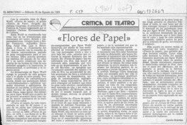 "Flores de papel"  [artículo] Carola Oyarzún.