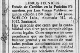 Estado de cambios en la posición financiera