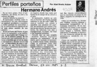 Hermano Andrés  [artículo] Abel Brevis Azócar.