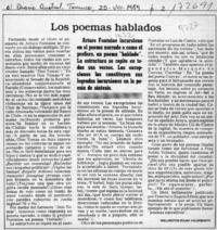 Los poemas hablados  [artículo] Wellington Rojas Valdebenito.